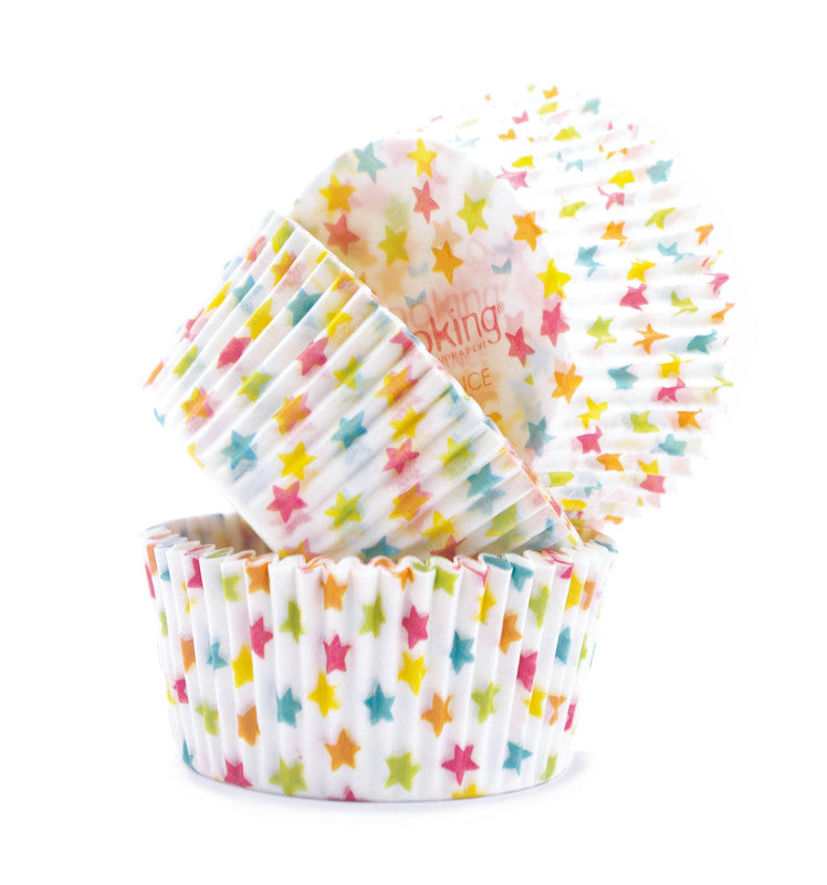 Lot de 36 caissettes à cupcakes motif étoiles | SCRAPCOOKING