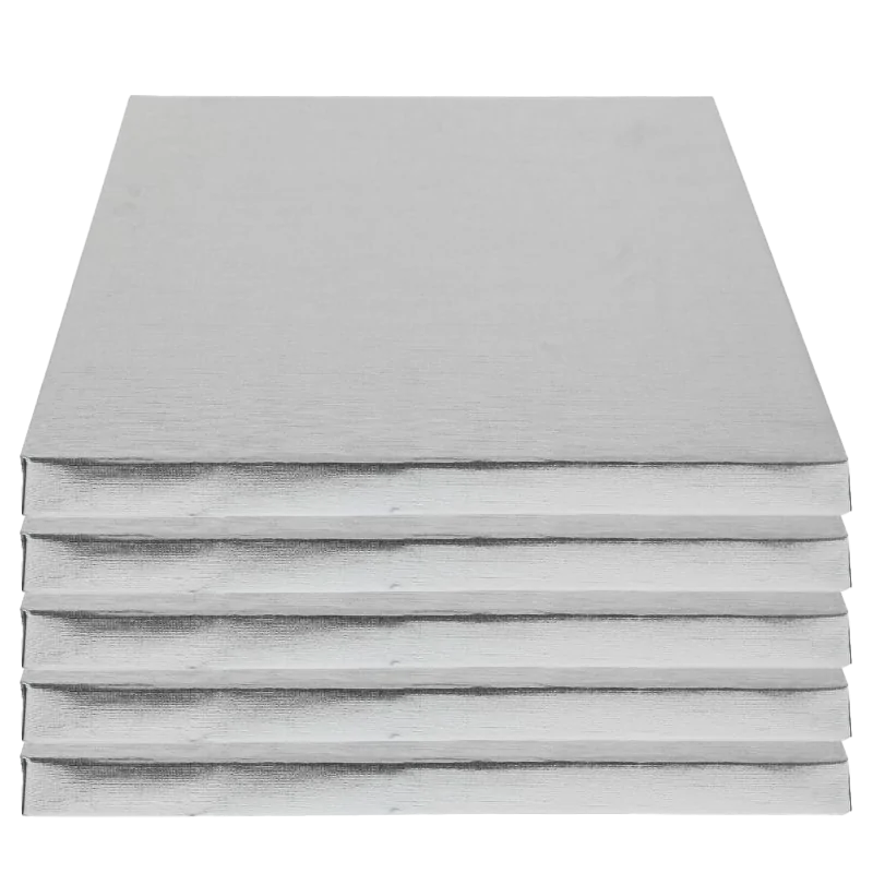 Support à gâteau carré carton argenté | PATISDECOR