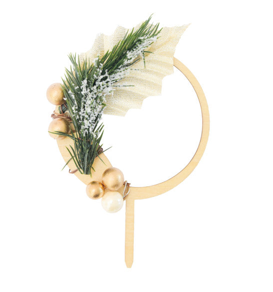 Cake Topper Couronne de Noël | Scrapcooking - vue 1