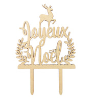 Cake topper bois Joyeux Noël | Scrapcooking