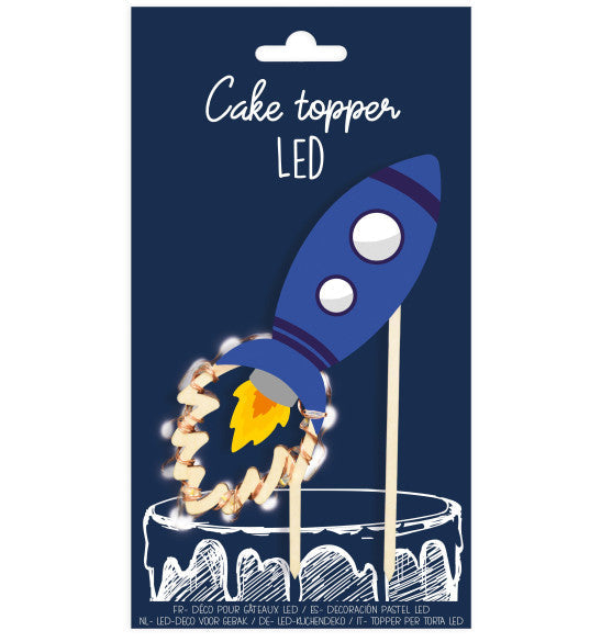 Cake topper LED Fusée lumineuse | Scrapcooking - vue 1