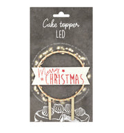 Cake topper lumineux LED Merry Christmas | SCRAPCOOKING