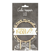 Cake topper lumineux LED Joyeux Noël | SCRAPCOOKING
