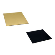 Cartons carrés or et noir 20x20cm (x5) | Patisdecor