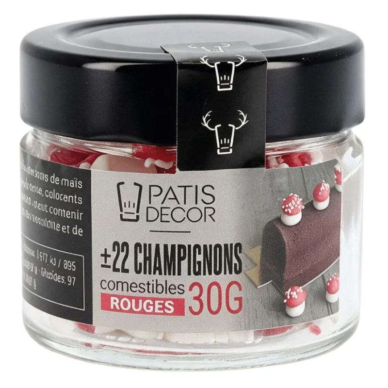 Champignons comestibles rouges 30g | Patisdecor