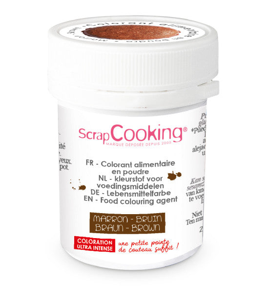 Colorant alimentaire en poudre marron 5g | Scrapcooking - Vue 1