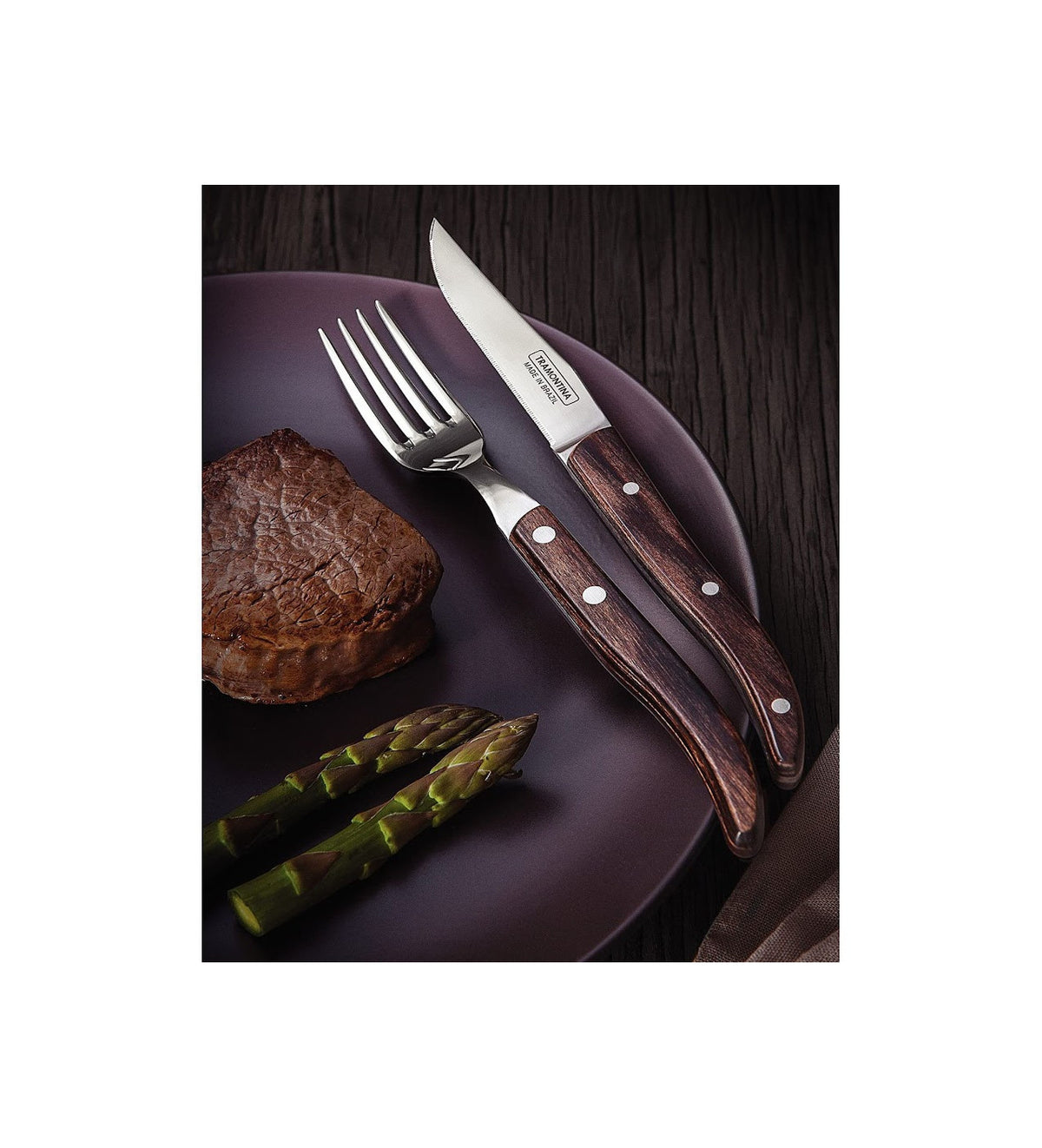 Couteau à steak micro-dentelé 22 cm | Tramontina