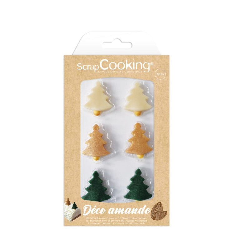 Décoration sapins de Noël en pâte d'amande | Scrapcooking - vue 1