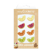 Décors en pâte d'amande Tutti Frutti colorés | SCRAPCOOKING