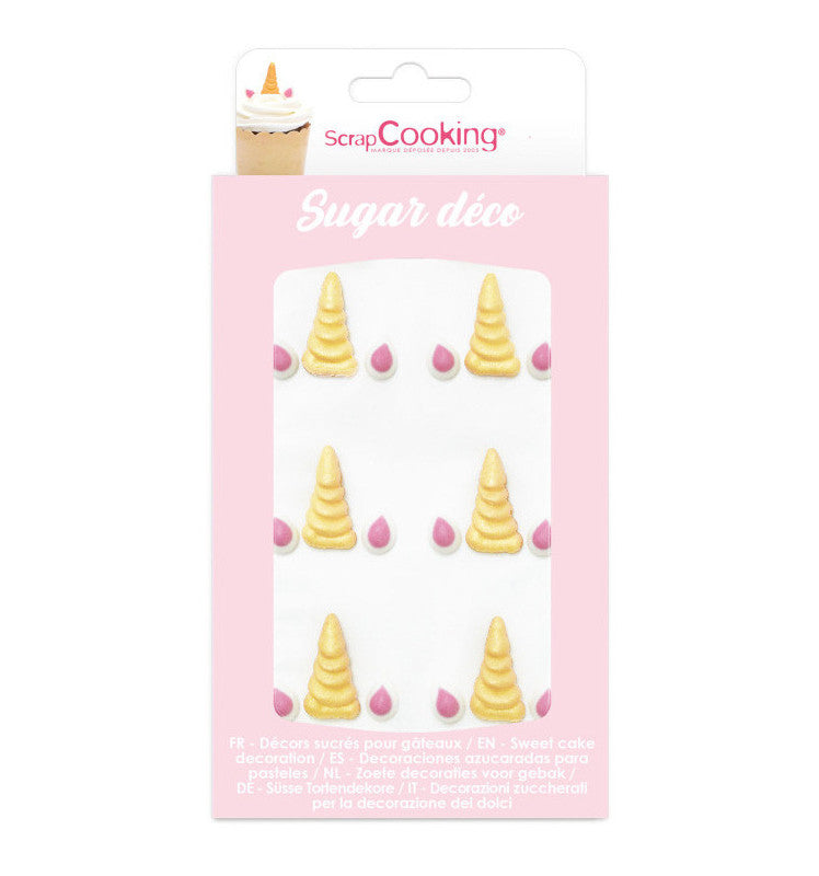 Décors en sucre Cornes de licorne | ScrapCooking