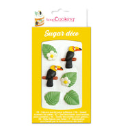 Décors en sucre thème Tropical pour gâteau | ScrapCooking