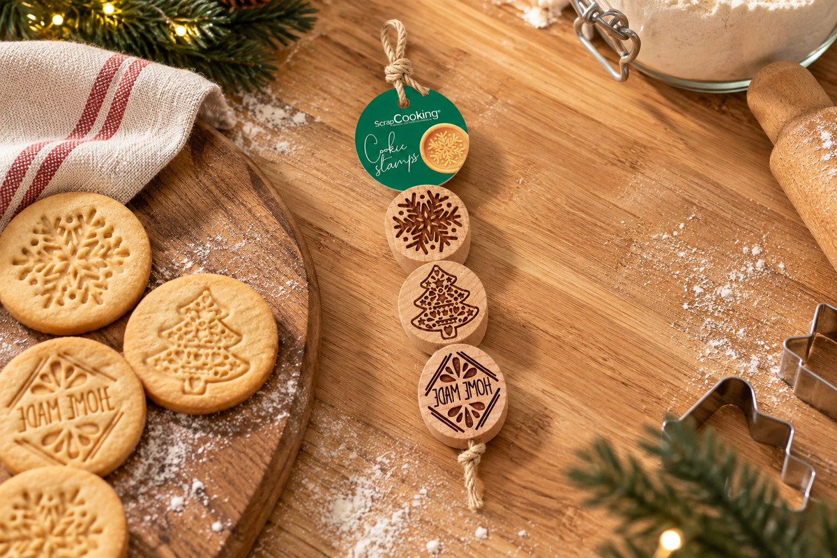 Set 3 tampons à biscuits silicone Noël | Scrapcooking