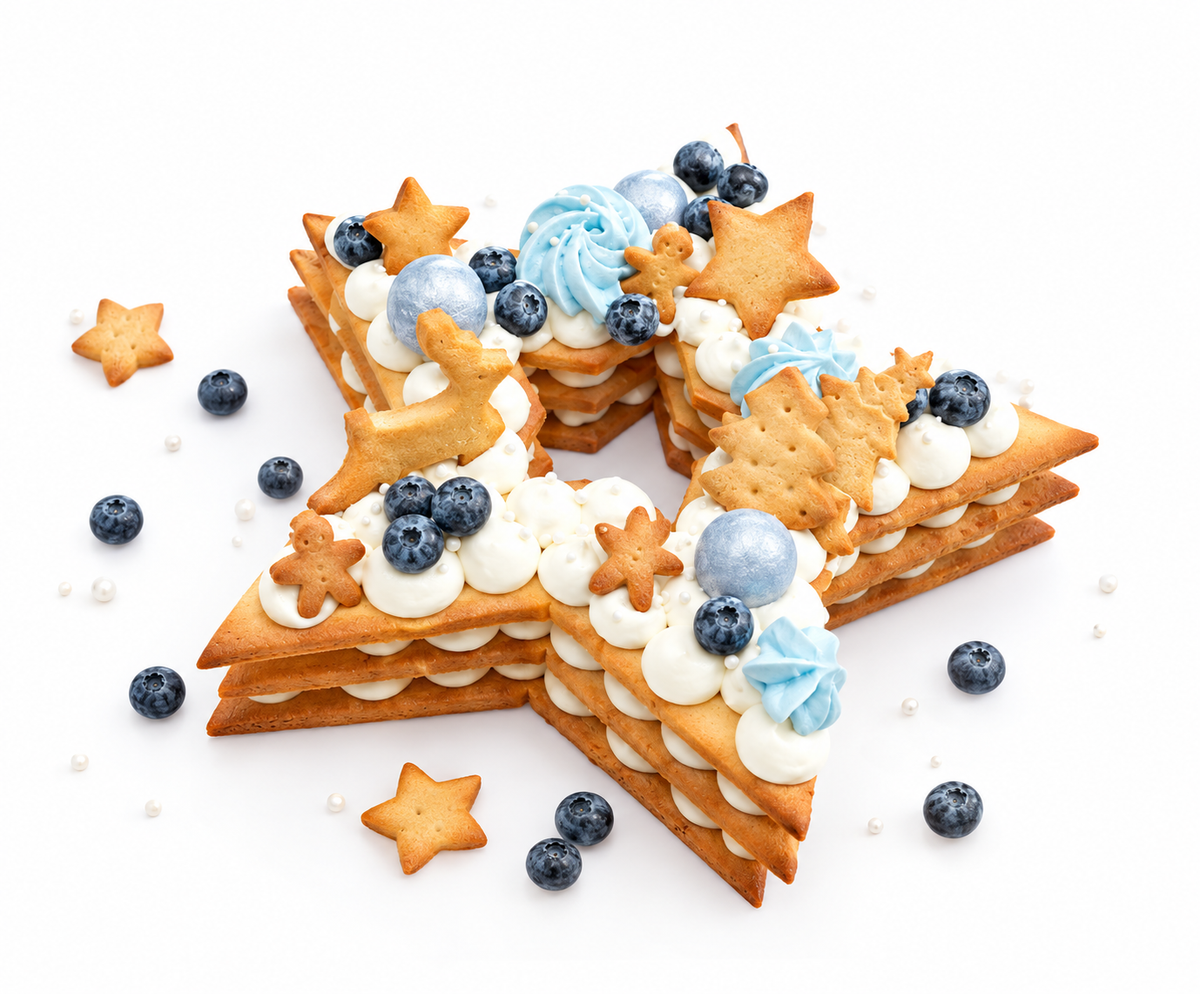 Kit 2 gabarits pâtissiers Christmas Cake | Scrapcooking