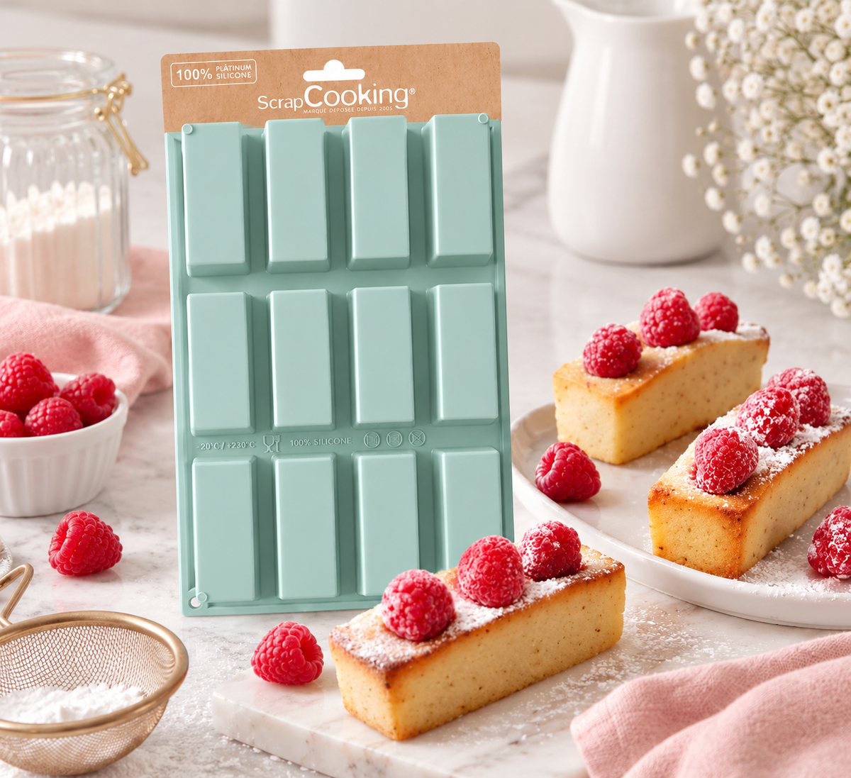 Moule en silicone pour 12 mini-cakes | Scrapcooking