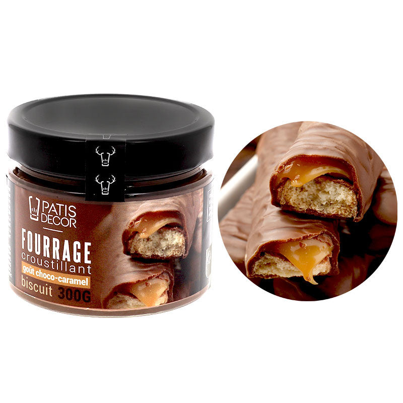 Fourrage croustillant chocolat caramel 300g | Patisdecor