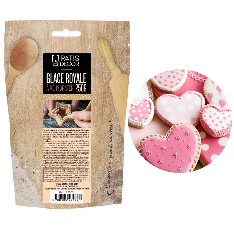 Glaçage royal blanc à réhydrater 500 g | PATISDECOR