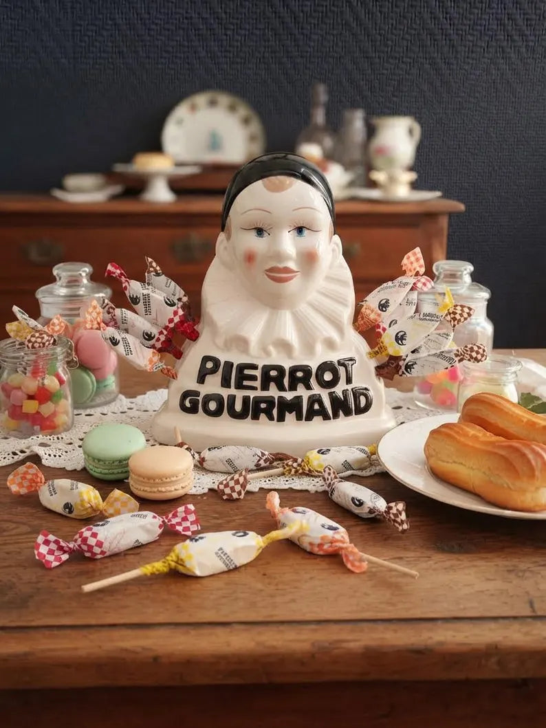 Buste porte-sucettes et 40 sucettes | Pierrot Gourmand