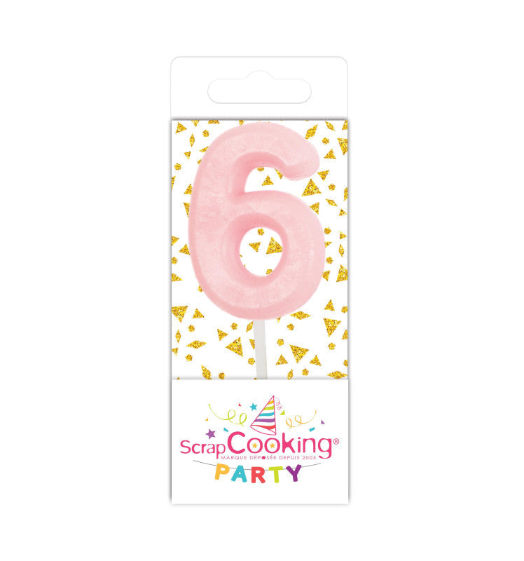 Mini bougie chiffre 6 classique Scrapcooking