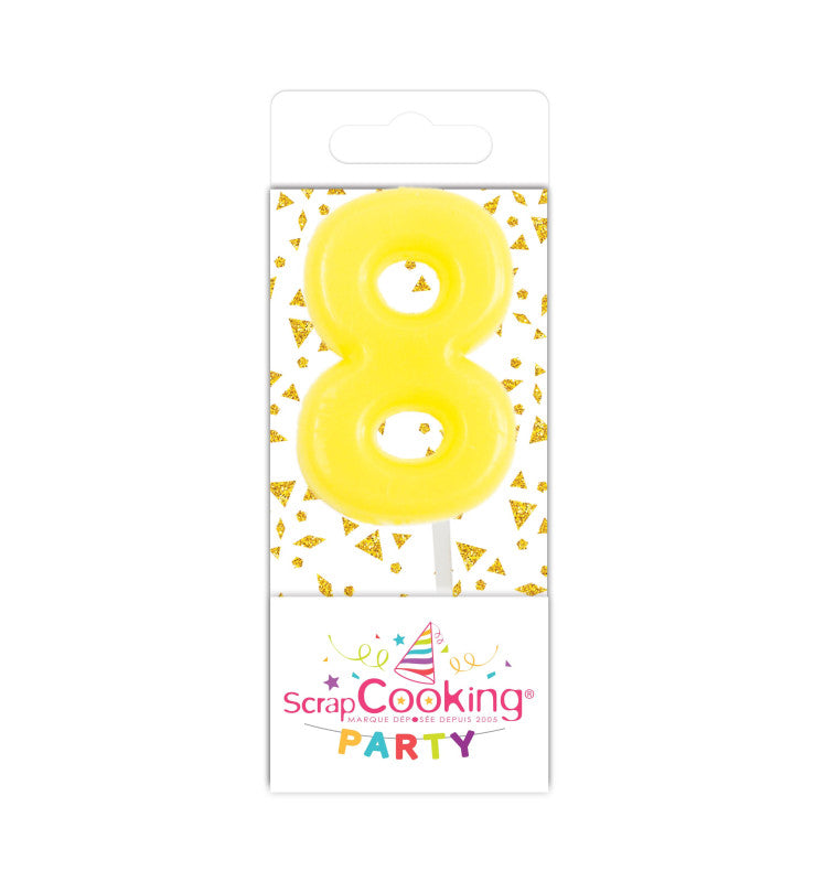 Mini bougie chiffre 8 | Scrapcooking