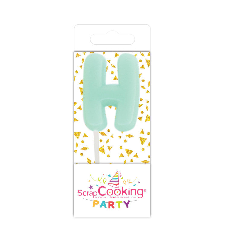 Mini candle letter H | Scrapcooking