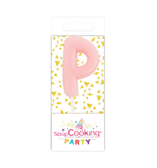 Mini bougie lettre P Scrapcooking