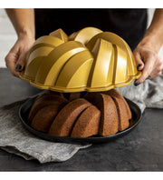 Moule 6 mini Bundt torsadé gold | Nordic Ware