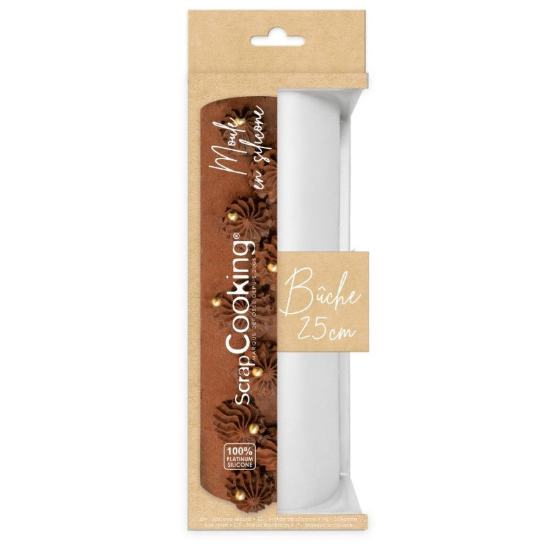 Moule à bûche arrondi en silicone 25 cm | ScrapCooking