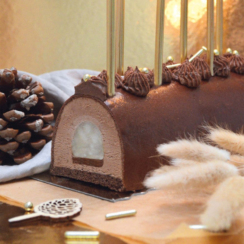 Moule à bûche arrondi en silicone 25 cm | Scrapcooking