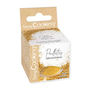 Paillettes alimentaires dorées 5g | Scrapcooking