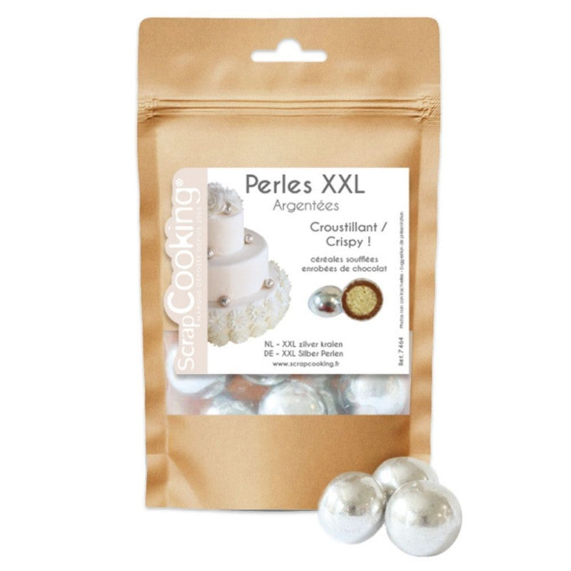 Perles XXL argentées pour gâteaux 55g | Scrapcooking