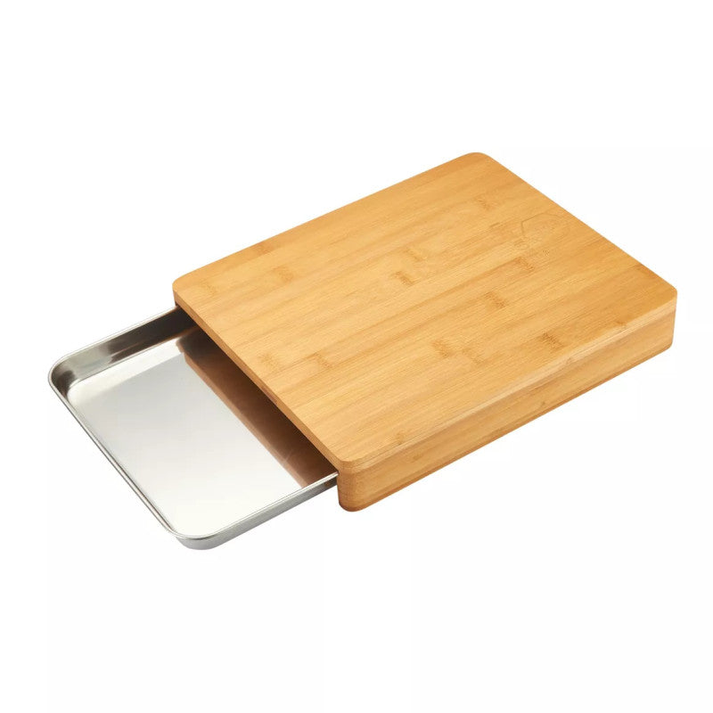Planche à découper bambou tiroir inox | Guillouard