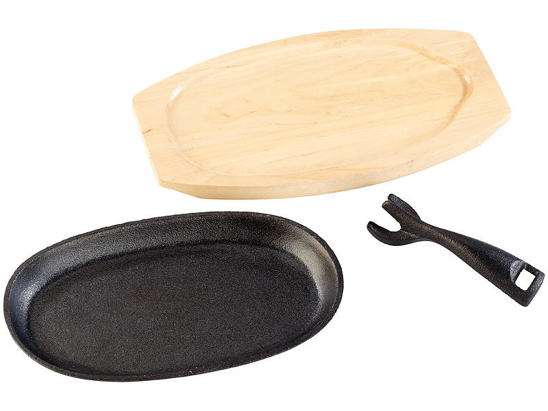 Plat en fonte avec support en bois | Tramontina