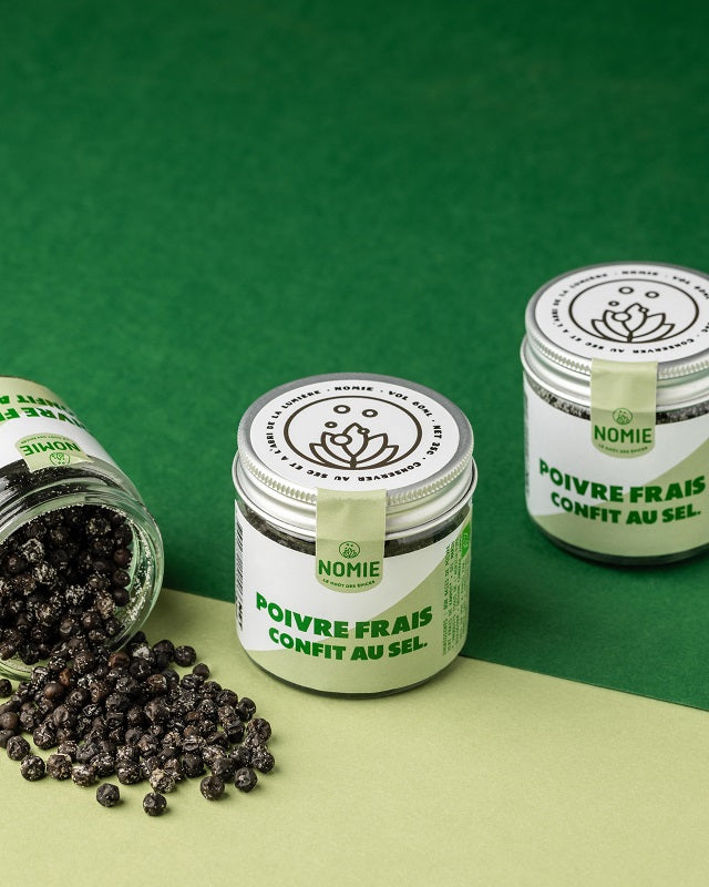 Poivre vert de Kampot confit au sel bio | Nomie