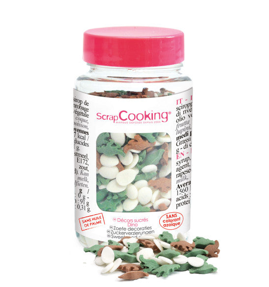 Décors sucrés Dino 55g | Scrapcooking - Vue 1