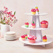 Présentoir à cupcakes blanc 3 niveaux | PME