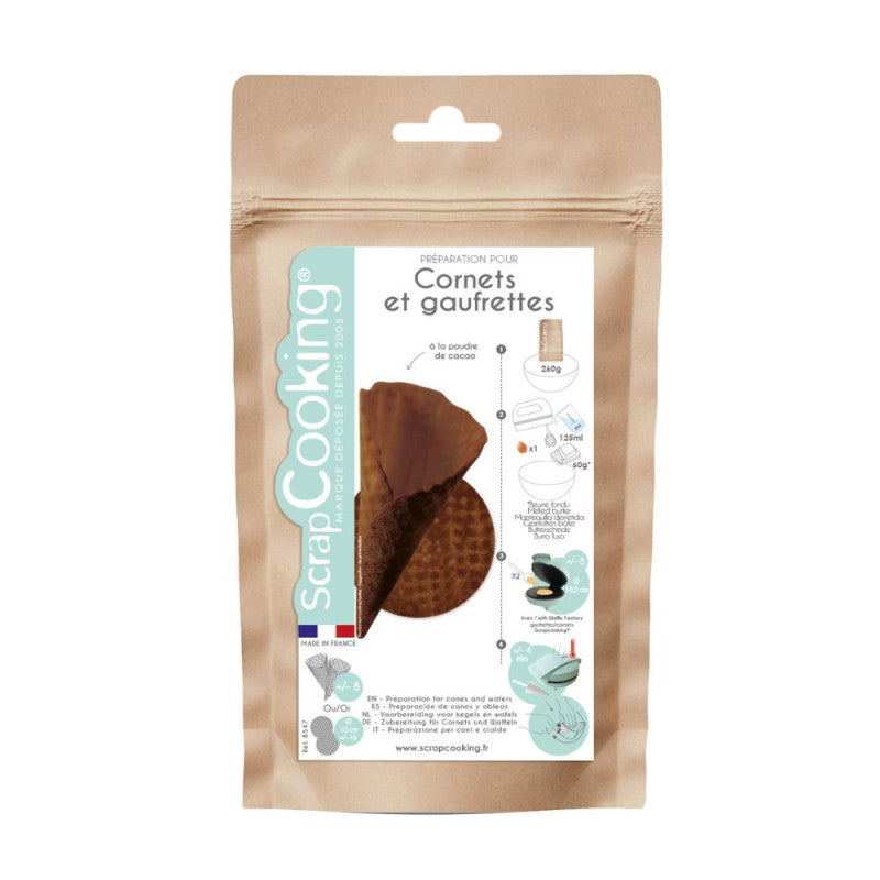 Préparation gaufrettes et cornets chocolat | Scrapcooking