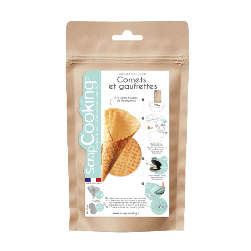 Préparation gaufrettes et cornets vanille | Scrapcooking