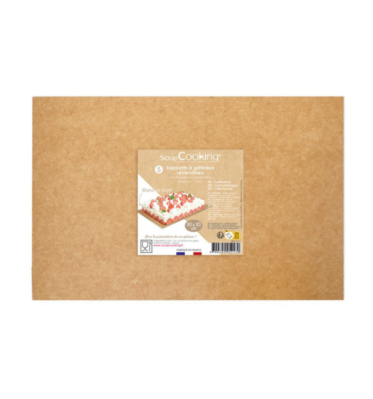 Supports à gâteaux kraft 20x30cm | Scrapcooking - vue 1