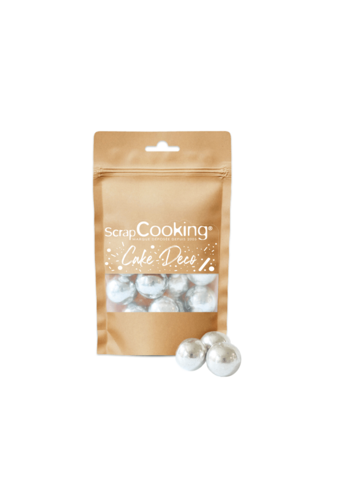 Perles XXL argentées 55g | Scrapcooking