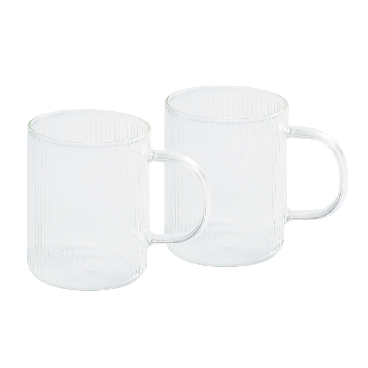 Set 2 mugs verre strié Darjeeling | Cristel