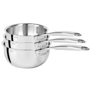 Série 3 casseroles Castel Pro 5-ply fixes | Cristel