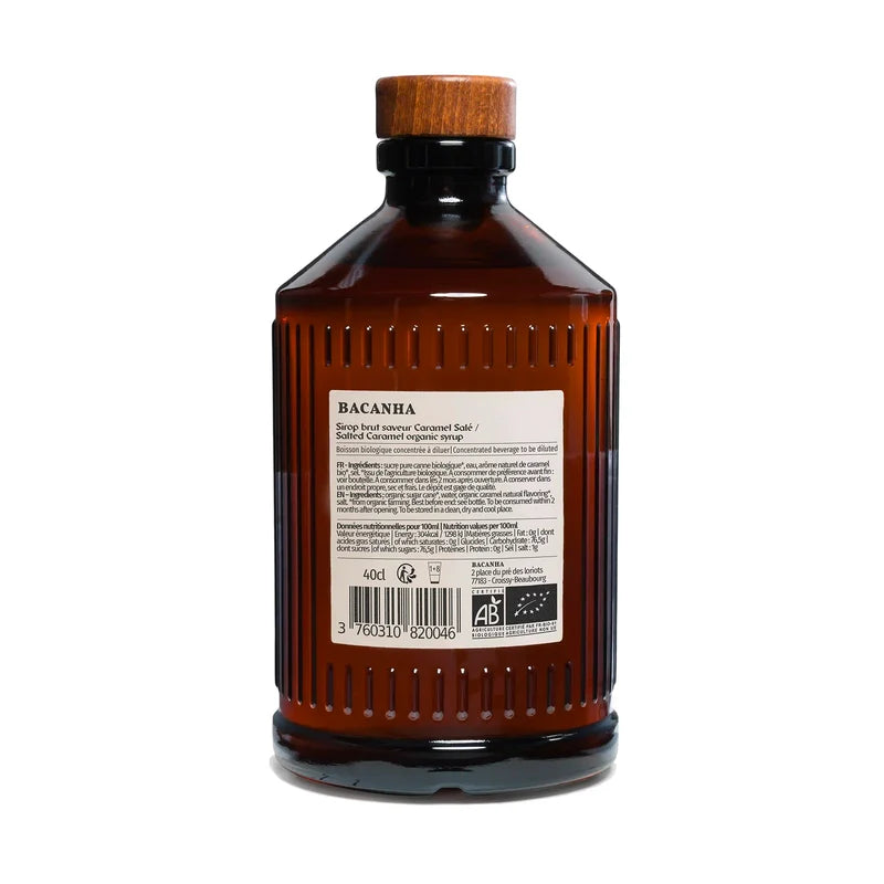 Sirop brut Caramel Salé Bio 400ml | Bacanha