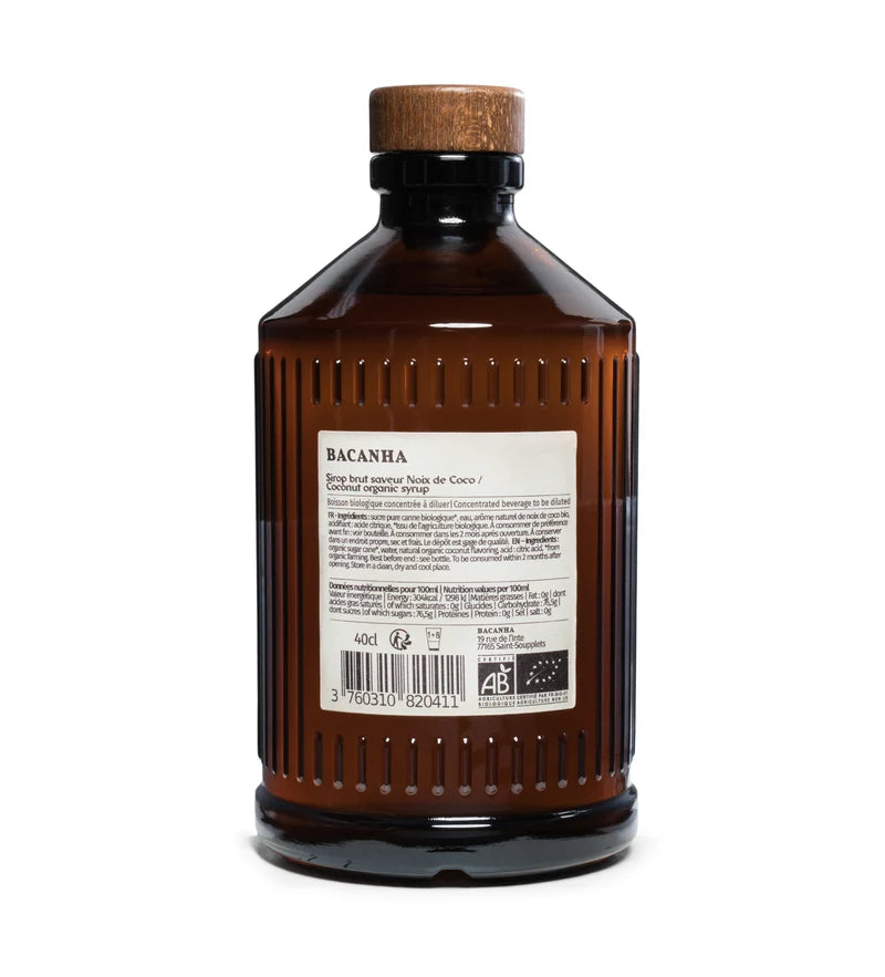 Sirop brut Noix de Coco Bio 400ml | Bacanha