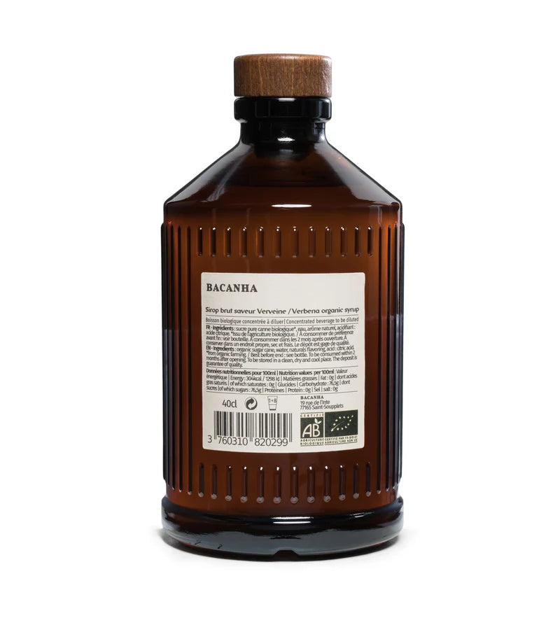Sirop brut Verveine Bio 400ml | Bacanha