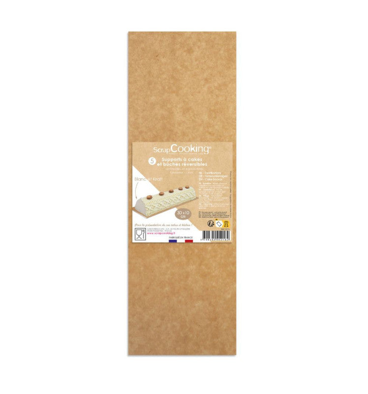 Supports à gâteaux kraft 10x30cm | Scrapcooking