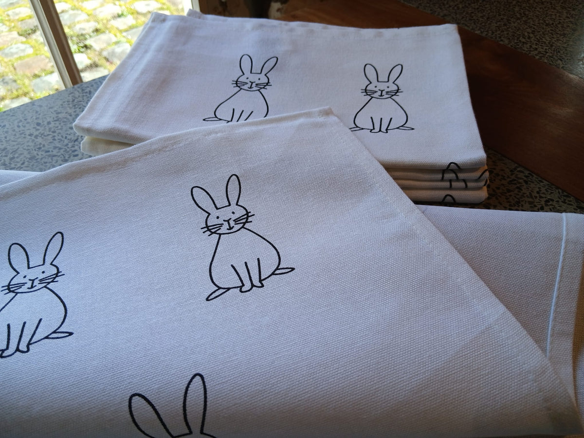 Torchon Lapin Radis 50x70cm | Les Chahutées