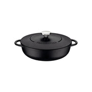 Plat en fonte avec support en teck 28cm | Tramontina