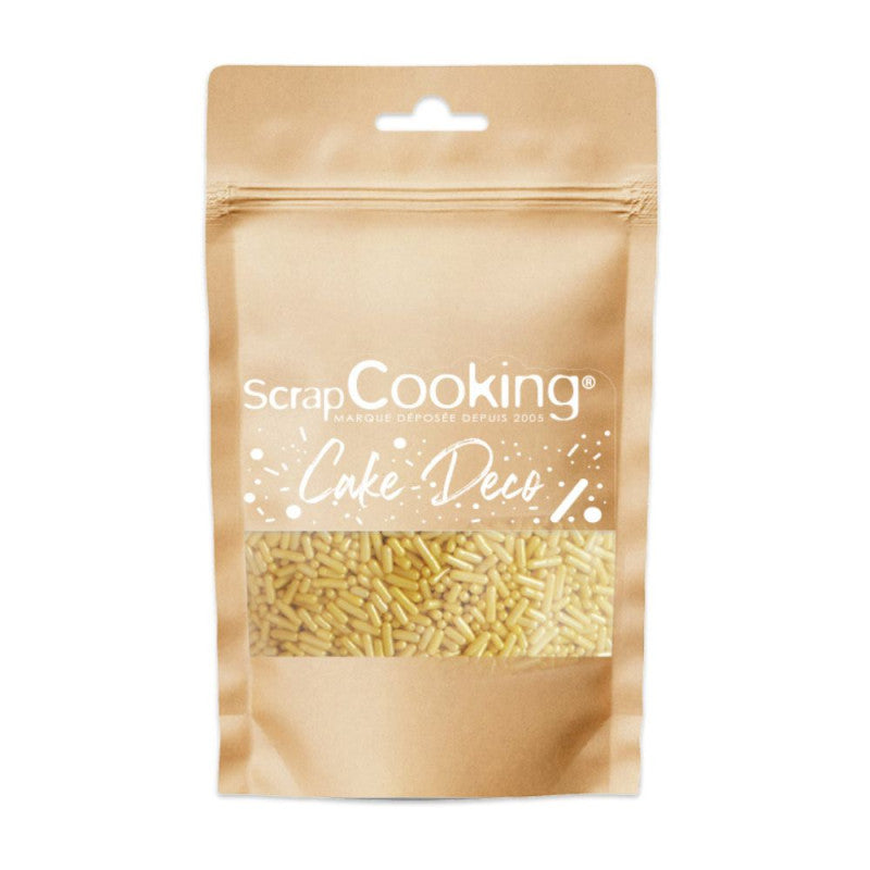 Vermicelles dorés en sucre 60g | Scrapcooking