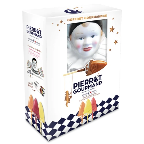 Buste porte-sucettes et 40 sucettes | Pierrot Gourmand