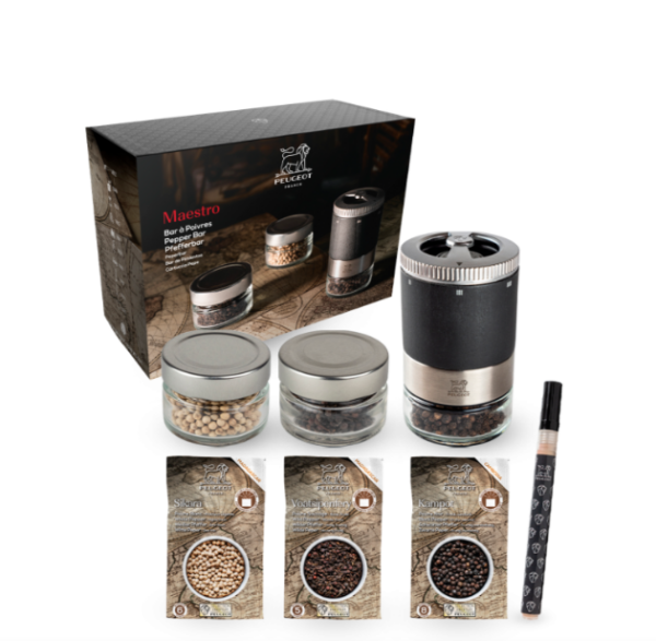 Coffret moulins sel et poivre Knightsbridge Inox 120 mm Acier inoxydable -  Cole&Mason